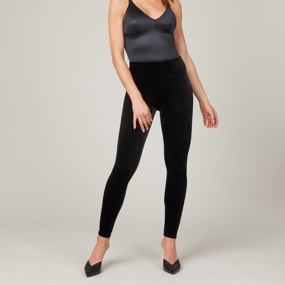 Spanx velvet leggings size m black